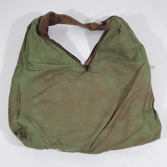 Dark Brown Suede Fuzzy Suede Leather Shoulder Handbag Hobo Boho Hippy Chic Zip - Picture 15 of 16